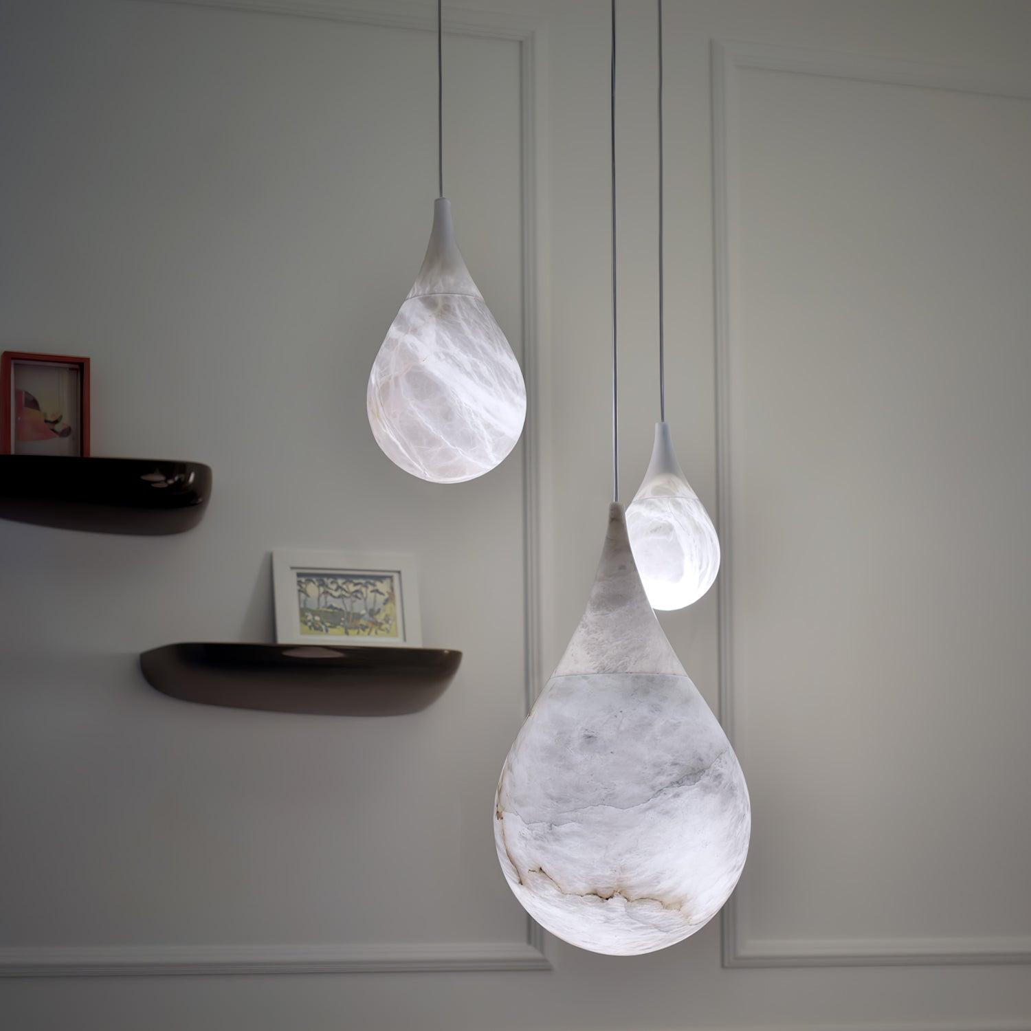 Sorvx Marble Raindrop Pendant Light-Neutral Decor