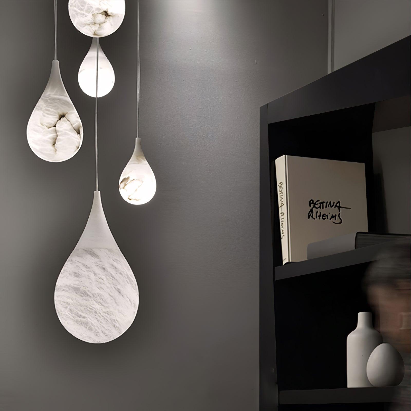 Sorvx Marble Raindrop Pendant Light-Neutral Decor