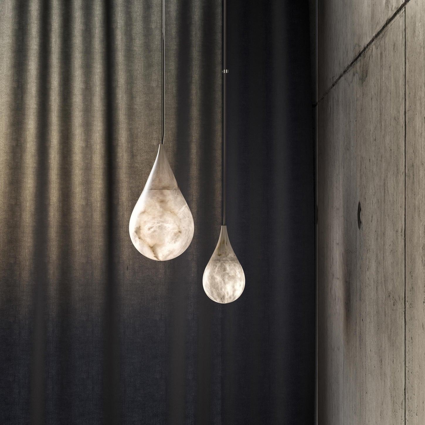 Sorvx Marble Raindrop Pendant Light-Neutral Decor