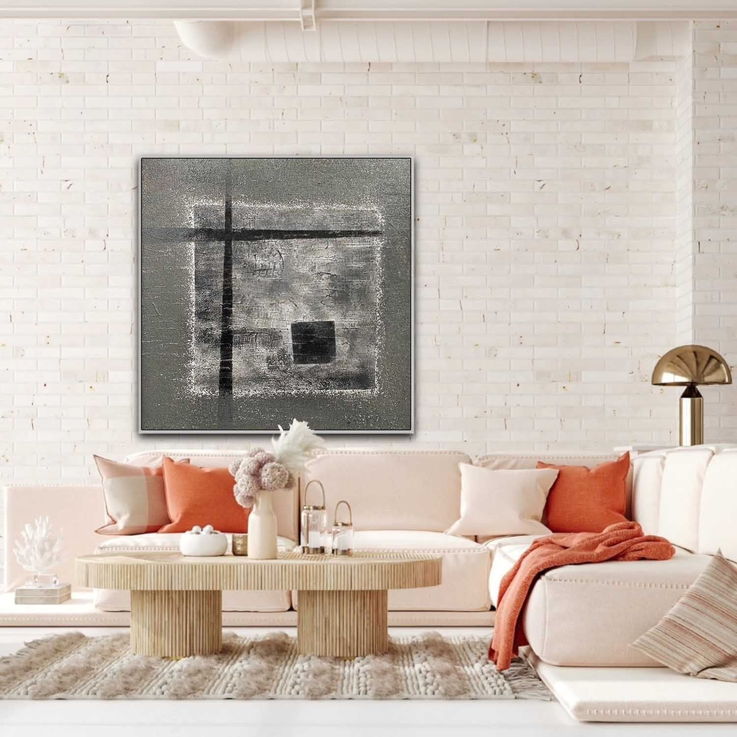 Wall Art Square Minimalist Geometric - Neutralighting