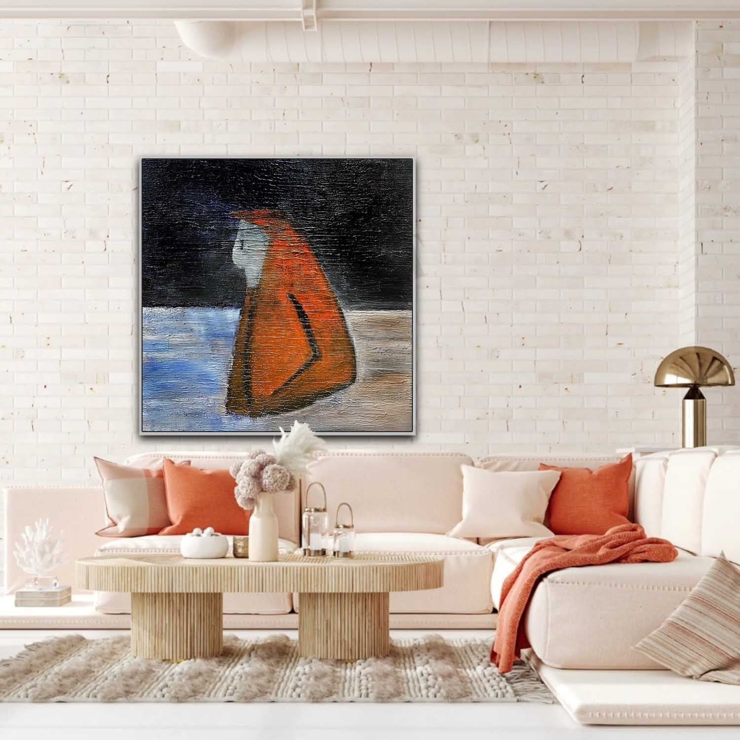 Wall Art Square Minimalist Figure - Neutralighting