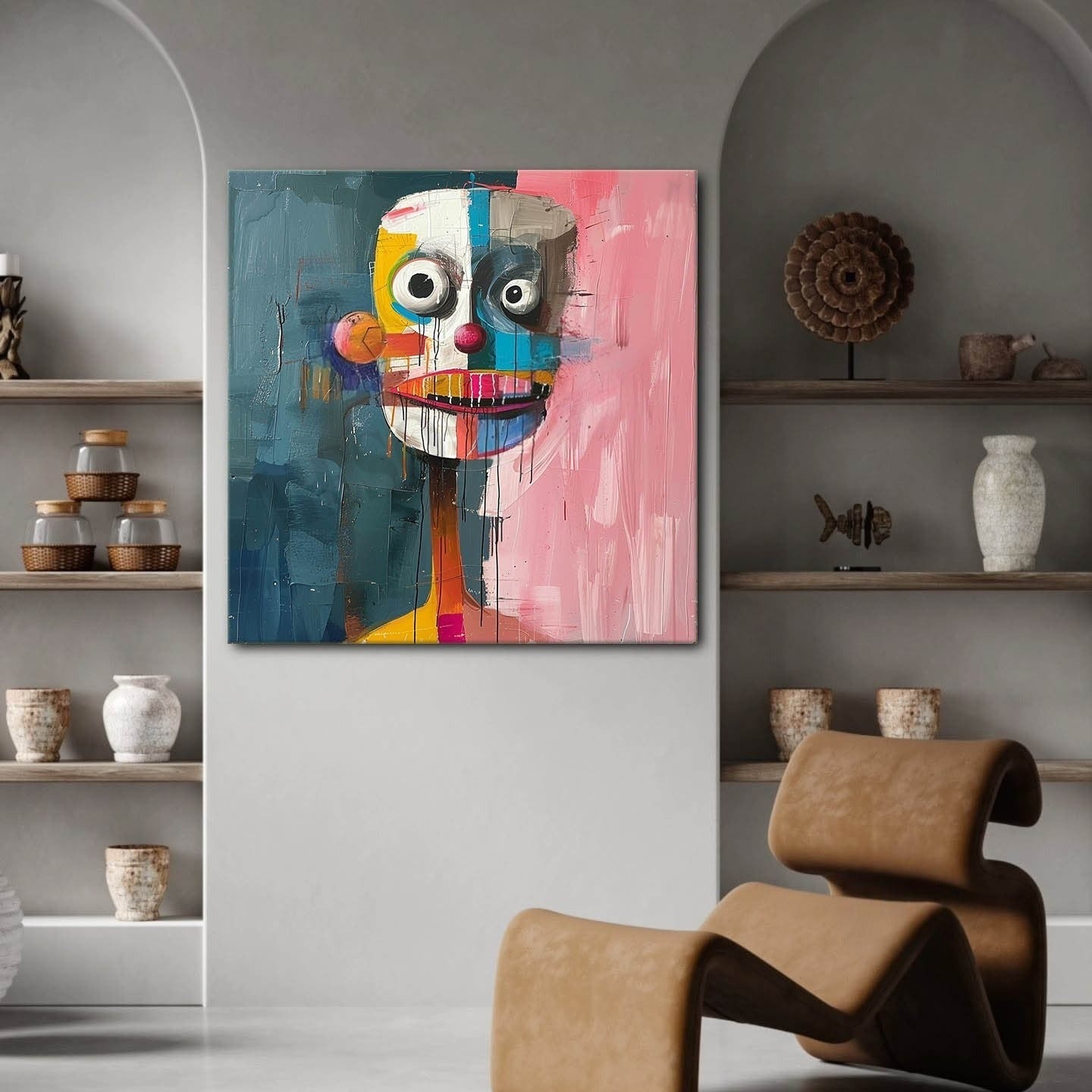 Wall Art Colorful Abstract Portrait - Neutralighting