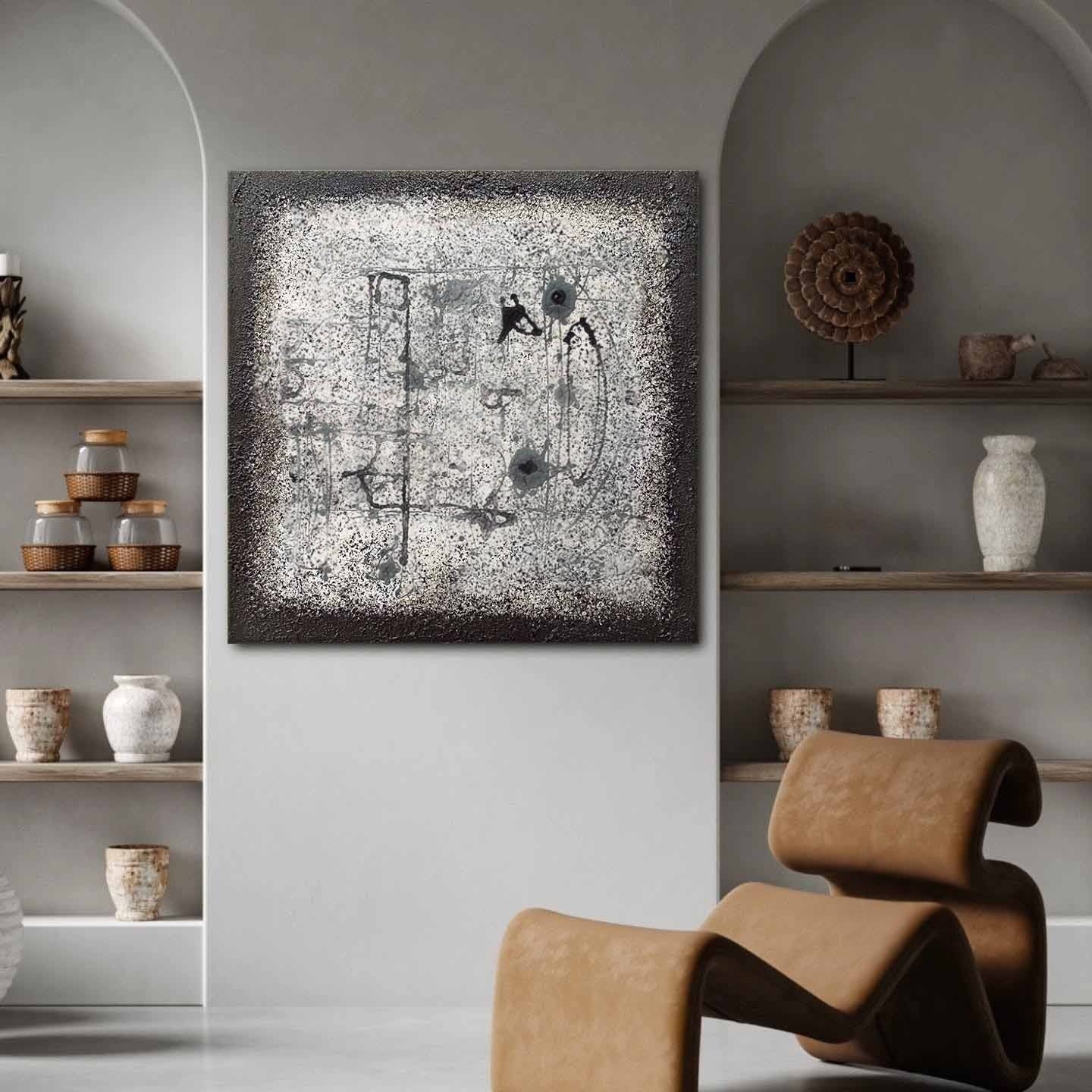 Wall art Minimalist Monochrome Line Wabi-Sabi - Neutralighting