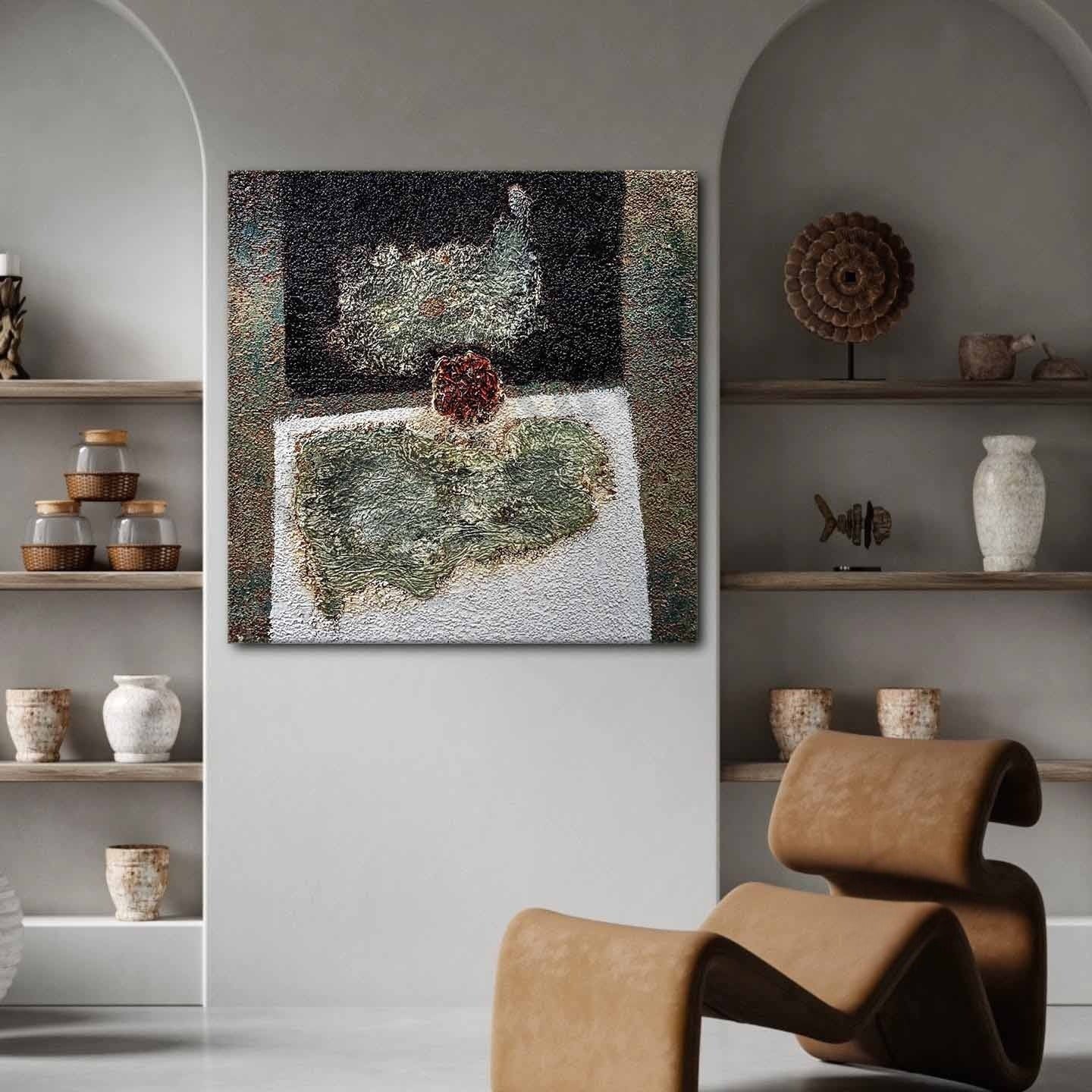 Wall Art Square Impasto Still Life - Neutralighting