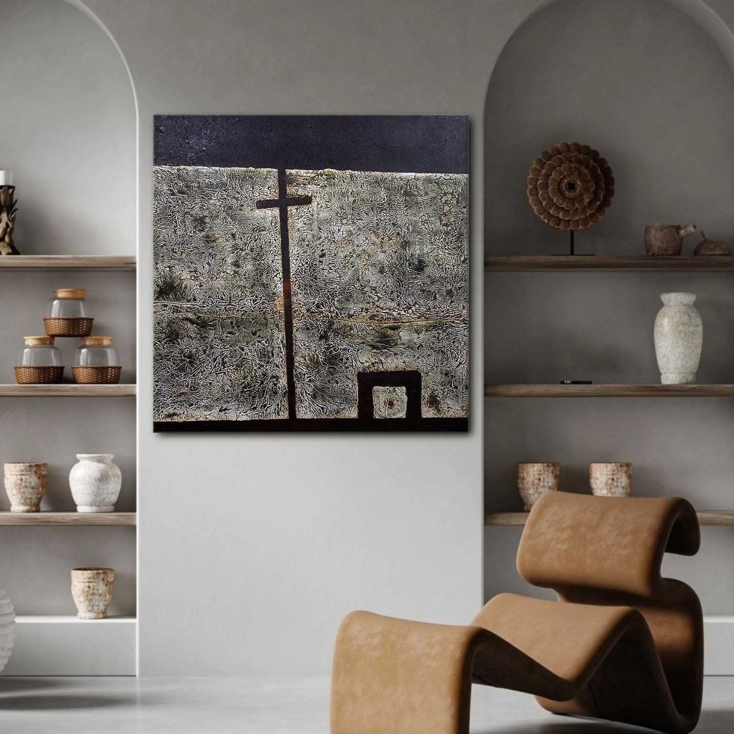 Wall Art Square Minimalist Geometric - Neutralighting