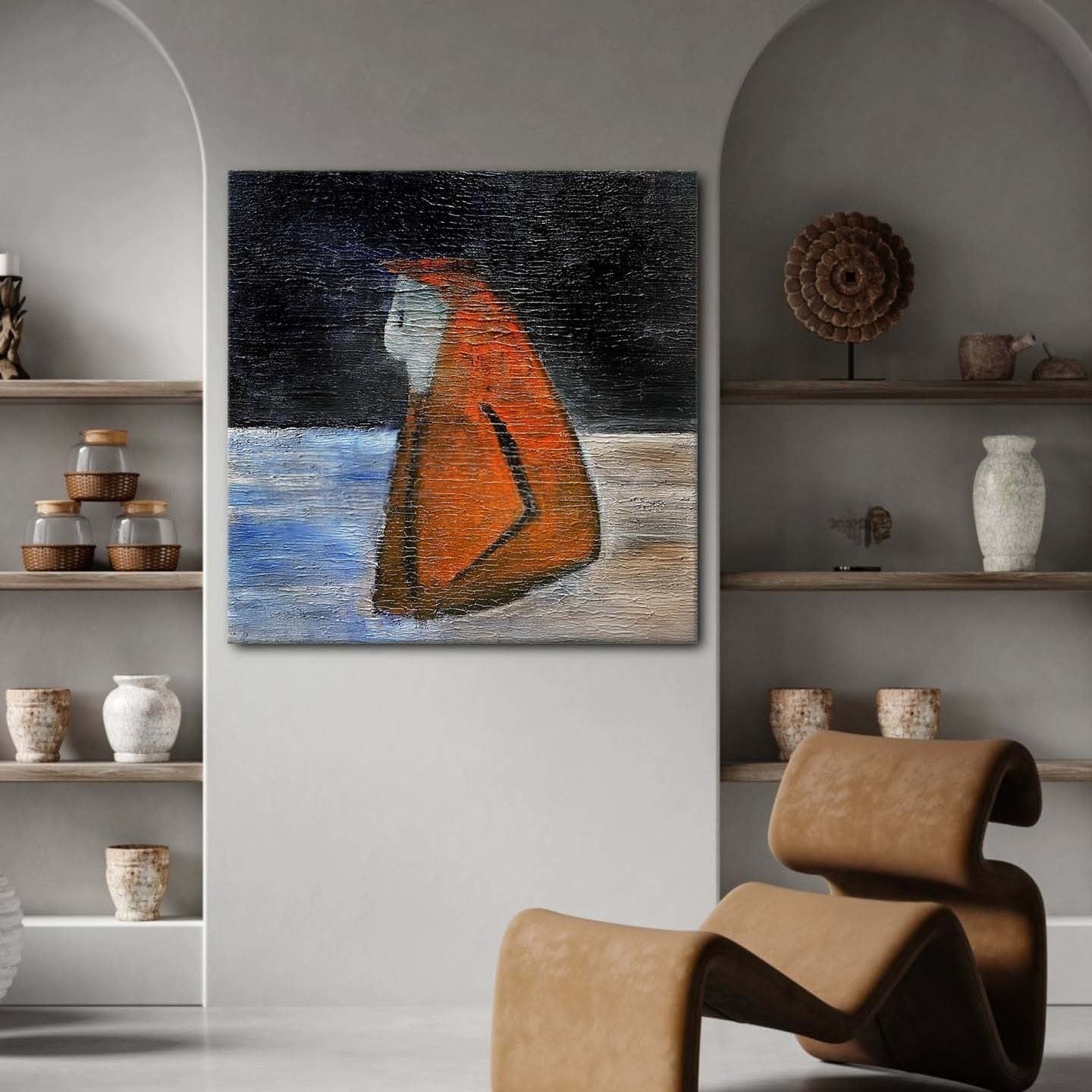 Wall Art Square Minimalist Figure - Neutralighting