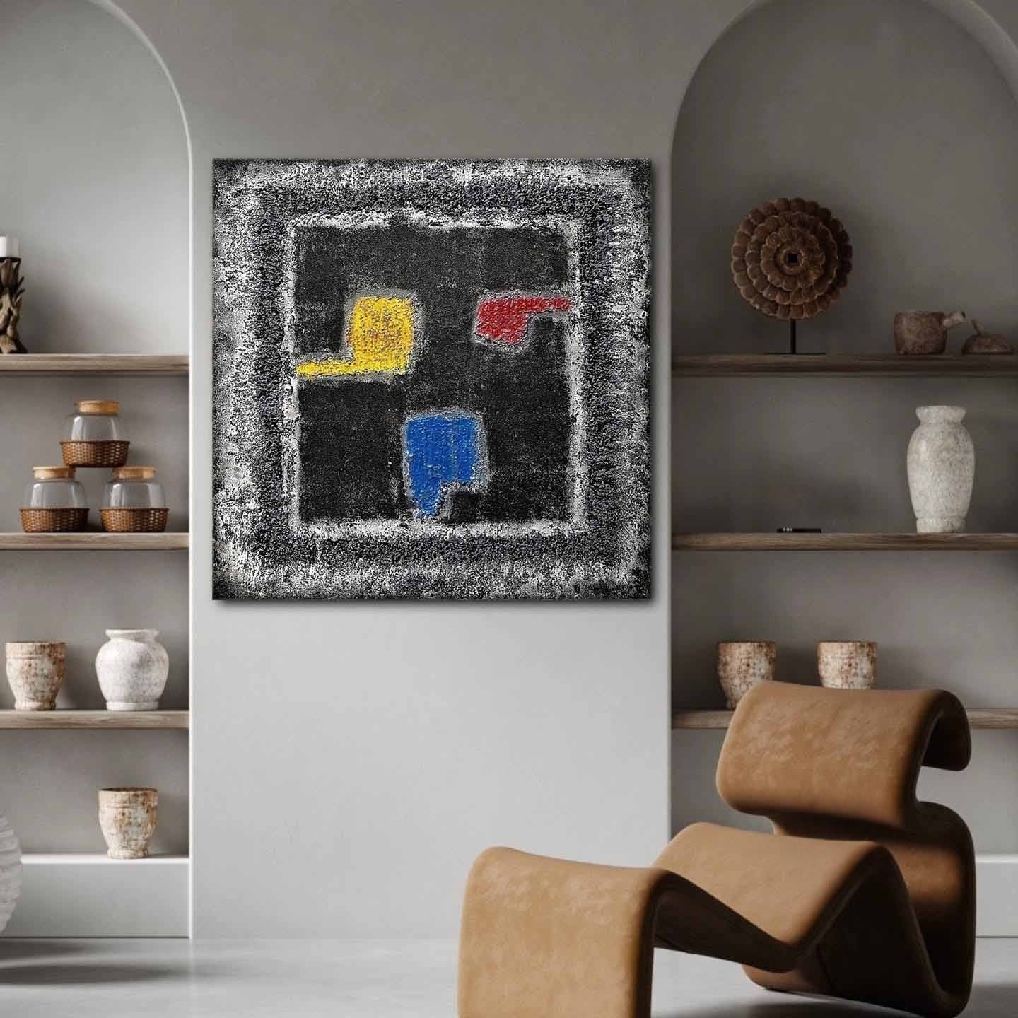 Wall Art Dark Abstract Wabi-Sabi Canvas - Neutralighting