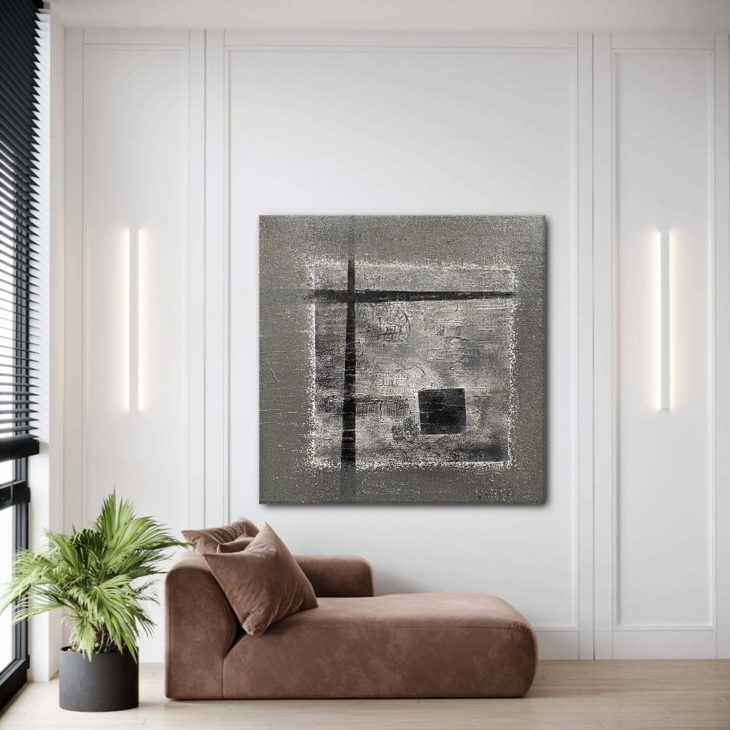 Wall Art Square Minimalist Geometric - Neutralighting