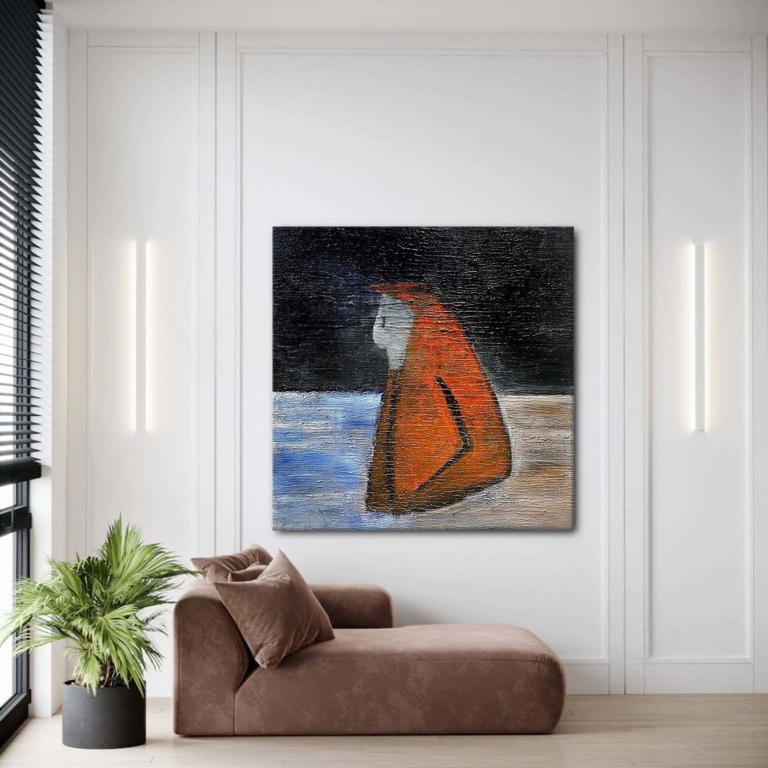Wall Art Square Minimalist Figure - Neutralighting