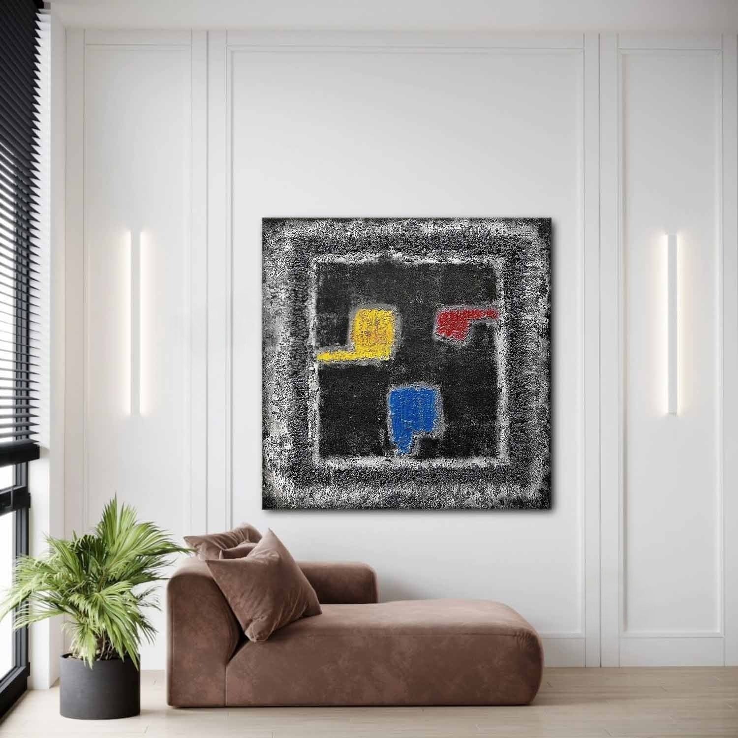 Wall Art Dark Abstract Wabi-Sabi Canvas - Neutralighting