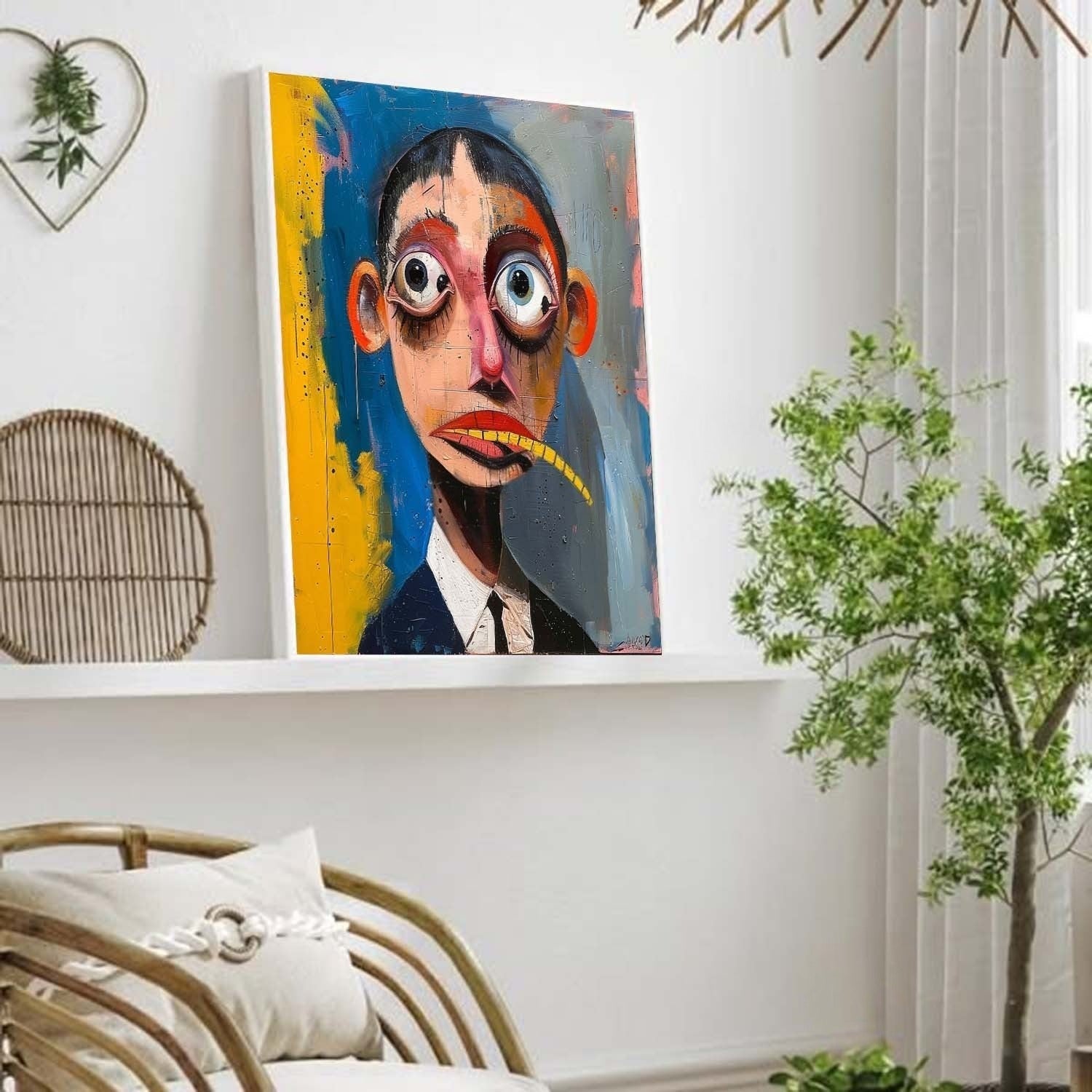 Wall Art Neo Expressionist Surreal Portrait - Neutralighting