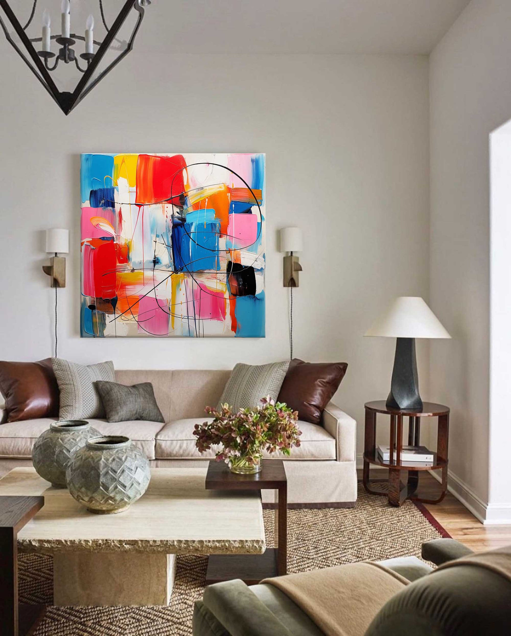 Abstract Canvas Art AB222 - Neutralighting