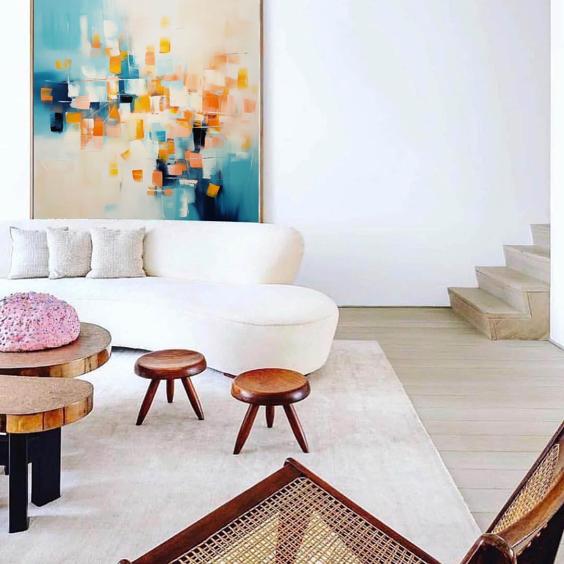 Abstract Canvas Art AB223 - Neutralighting