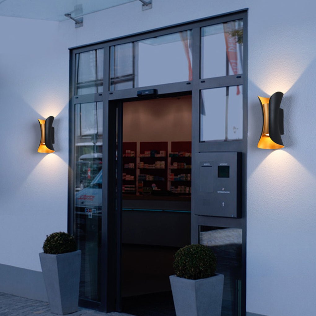 Sunshine Waterproof Modern Glass Outdoor Wall Lights