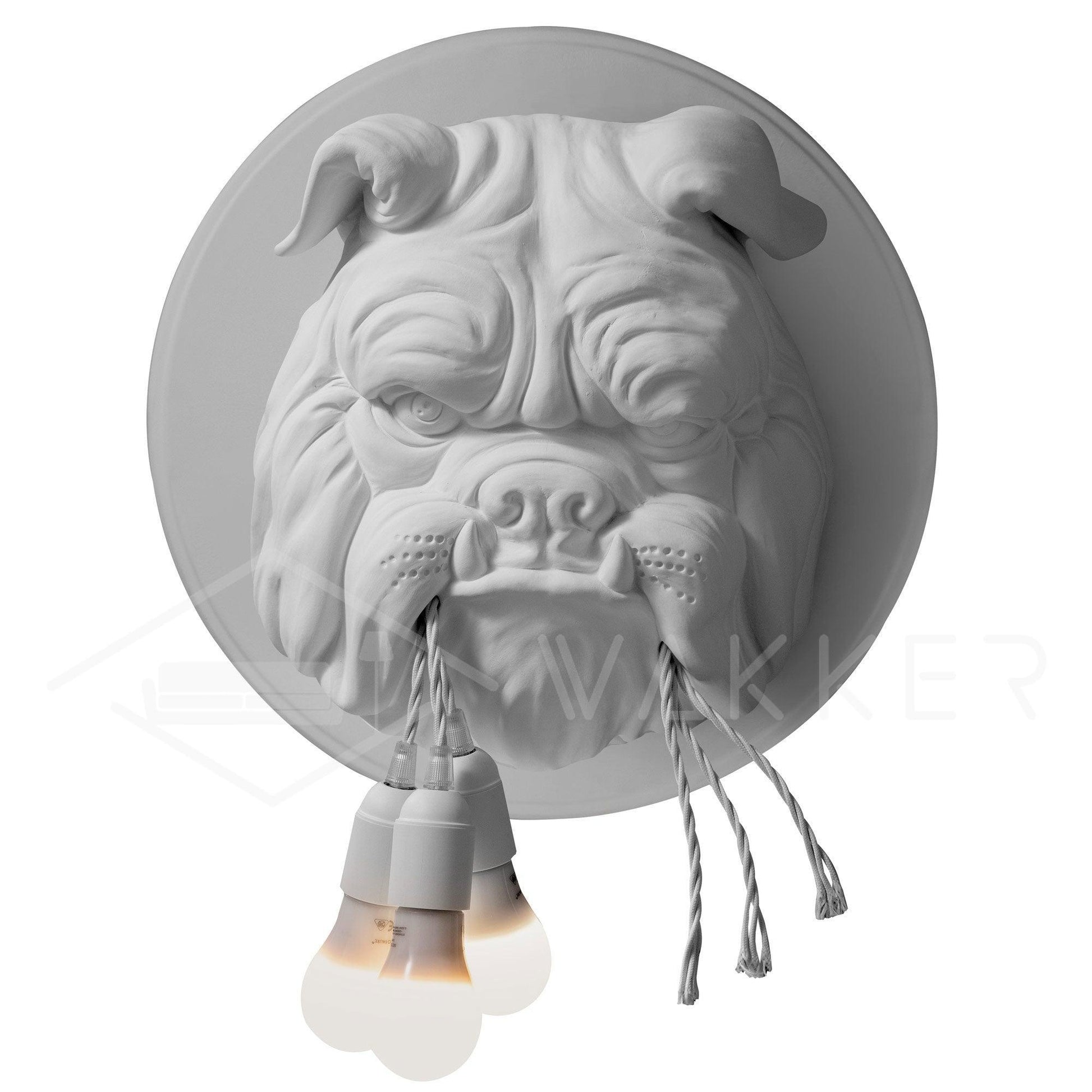 Umeri Wall Lamp Bulldog Sculpture Whimsical-Neutral Decor