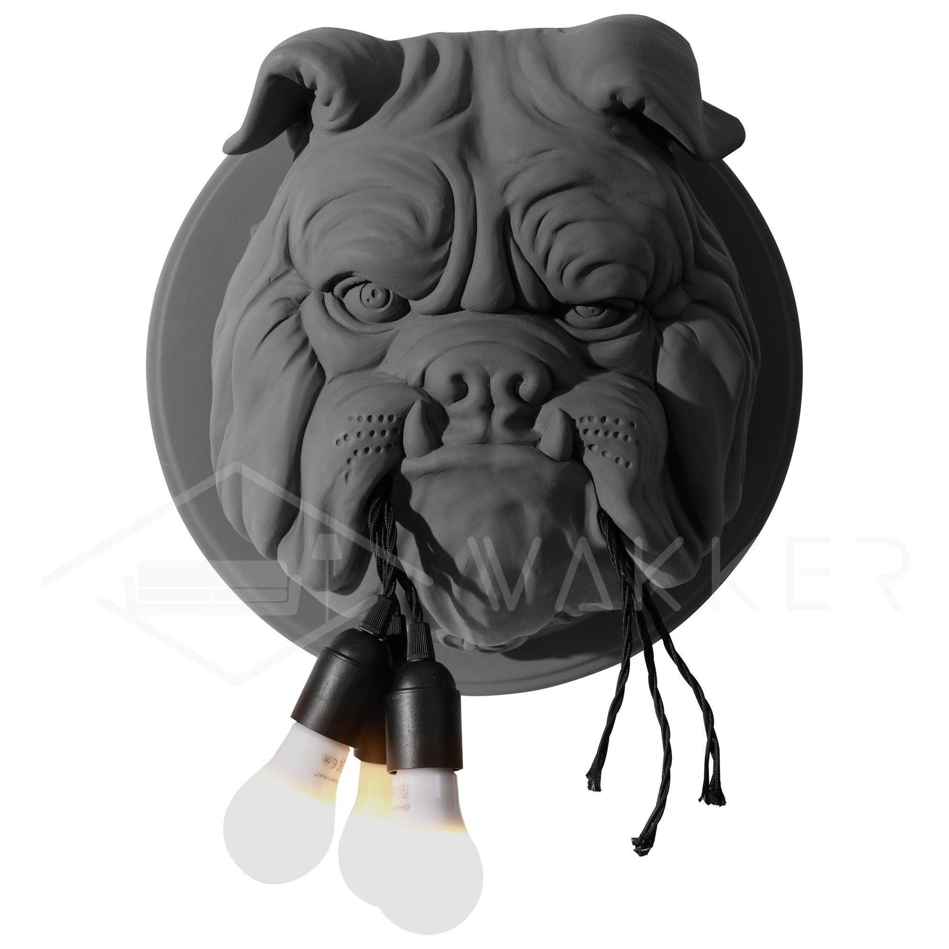 Umeri Wall Lamp Bulldog Sculpture Whimsical-Neutral Decor