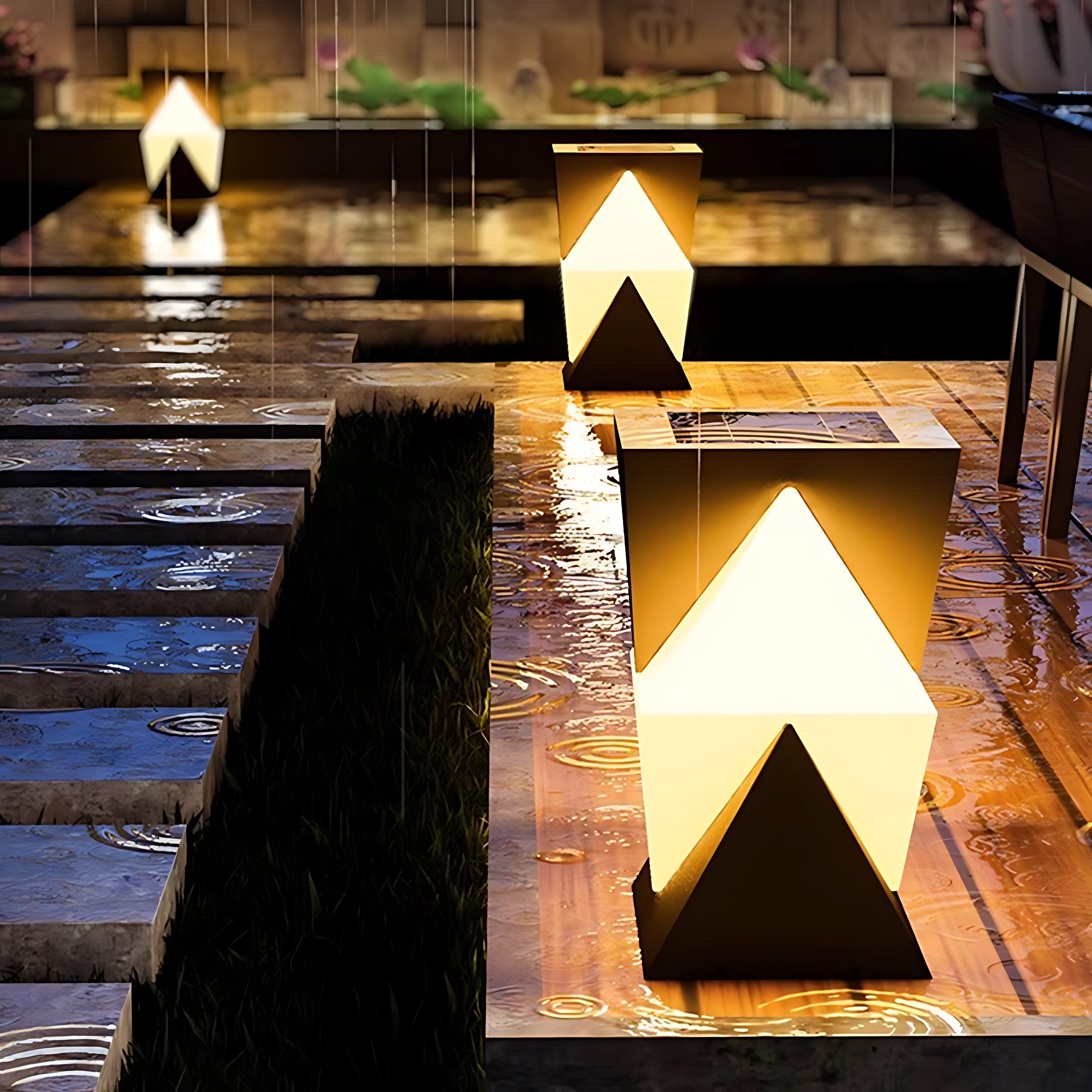 Walth Special Shaped Modern PE Outdoor Piller Light