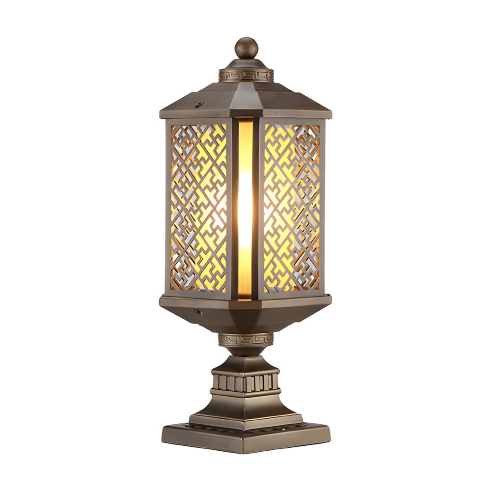Emmett Antique Shade Retro Glass Outdoor Post Lights