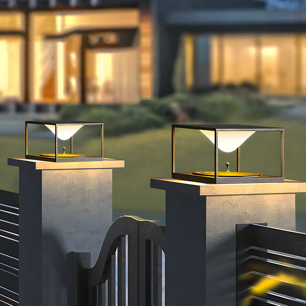 Winston Square Pillar Stainless Steel Outdoor Post Light