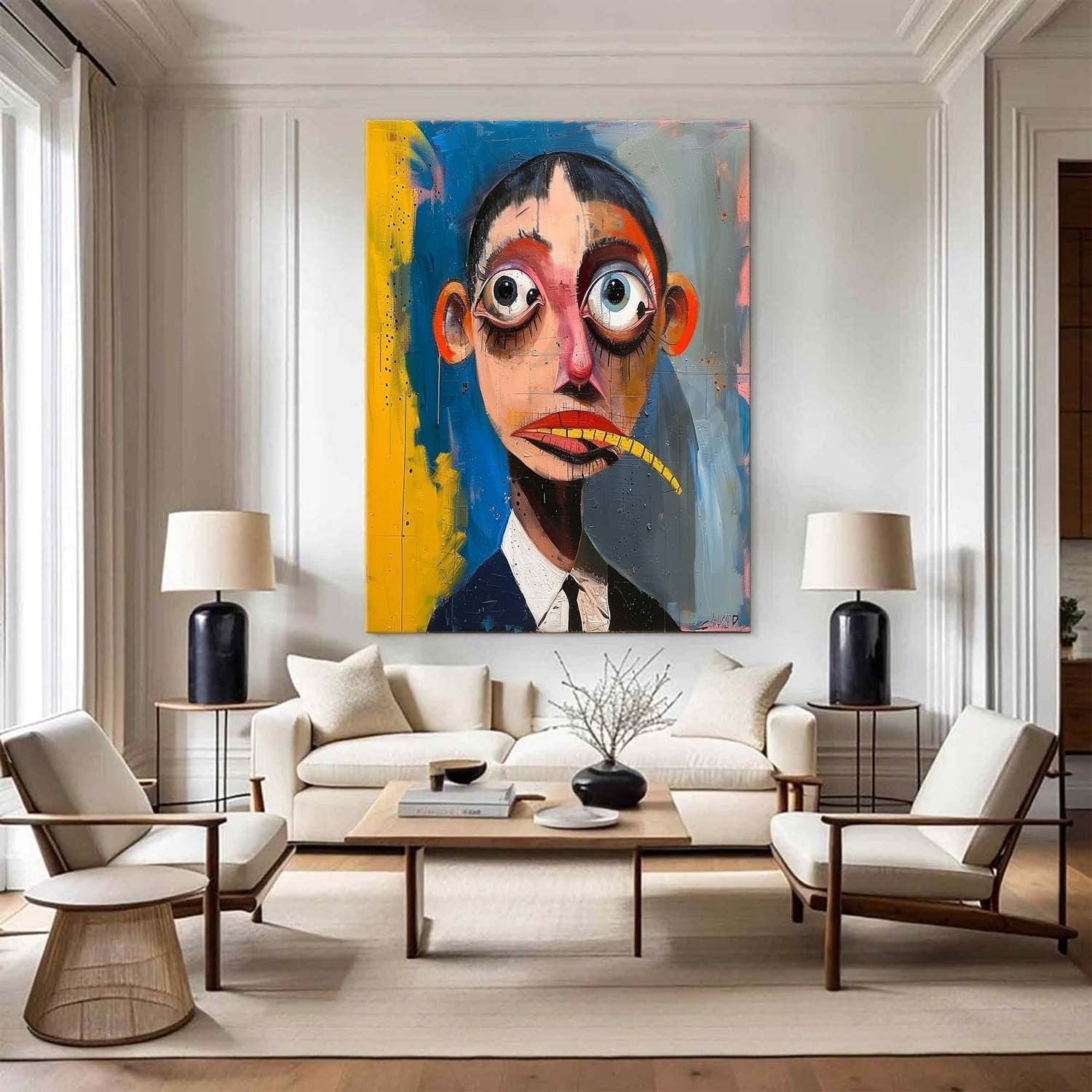 Wall Art Neo Expressionist Surreal Portrait - Neutralighting