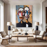 Wall Art Vertical Abstract Expressionist - Neutralighting