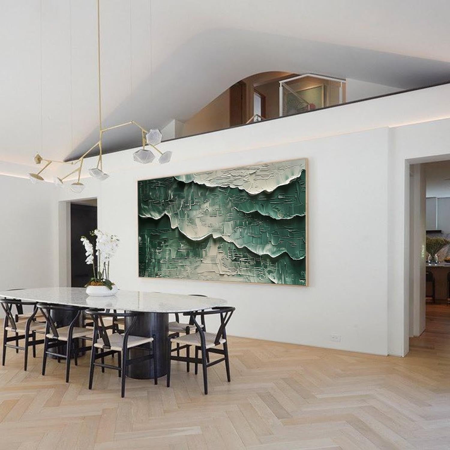 Wall Art Horizontal 3D Impasto Plaster - Neutralighting