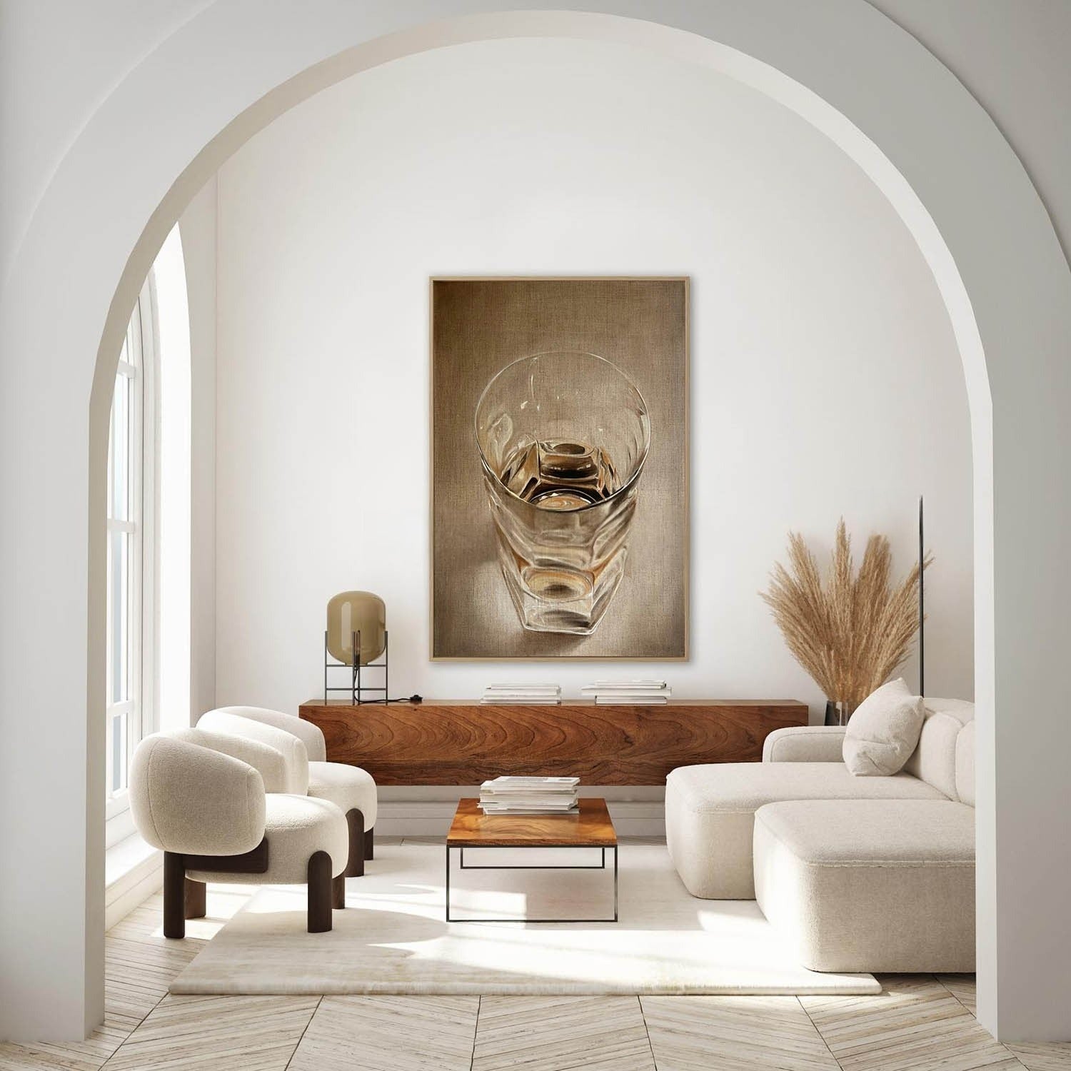Wall Art Realistic Whiskey Glass Hyperrealism - Neutralighting