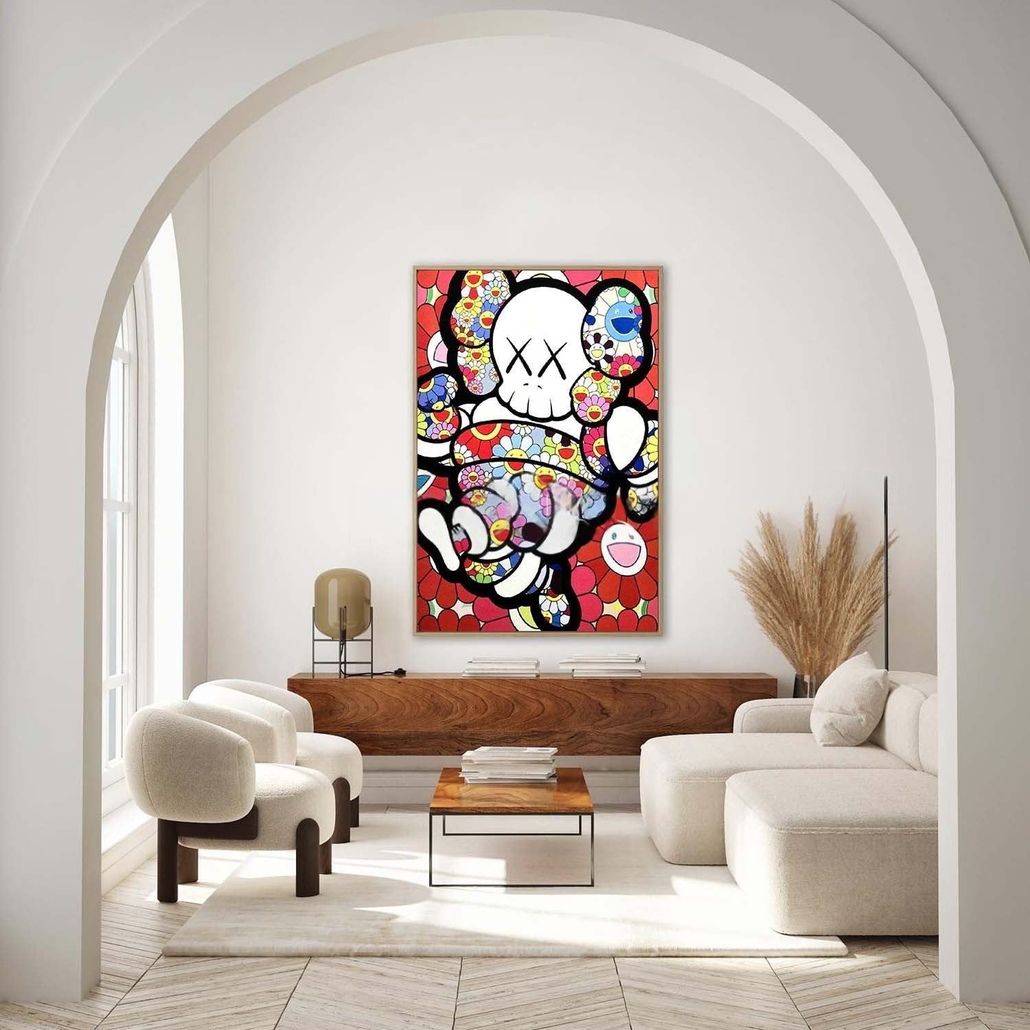 Wall Art Playful Textured KAWS - Neutralighting
