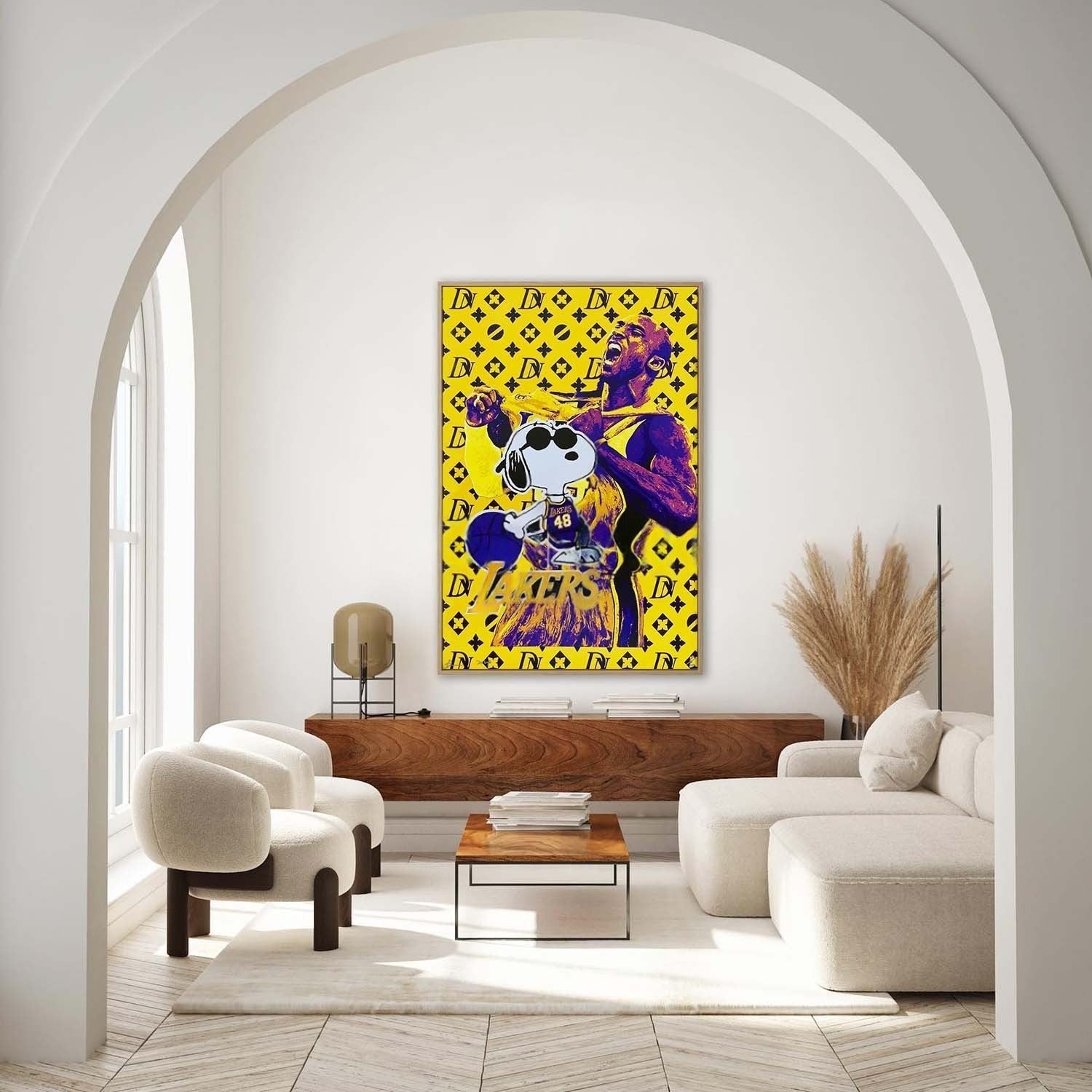 Wall Art Iconic Textured Lakers Kobe - Neutralighting
