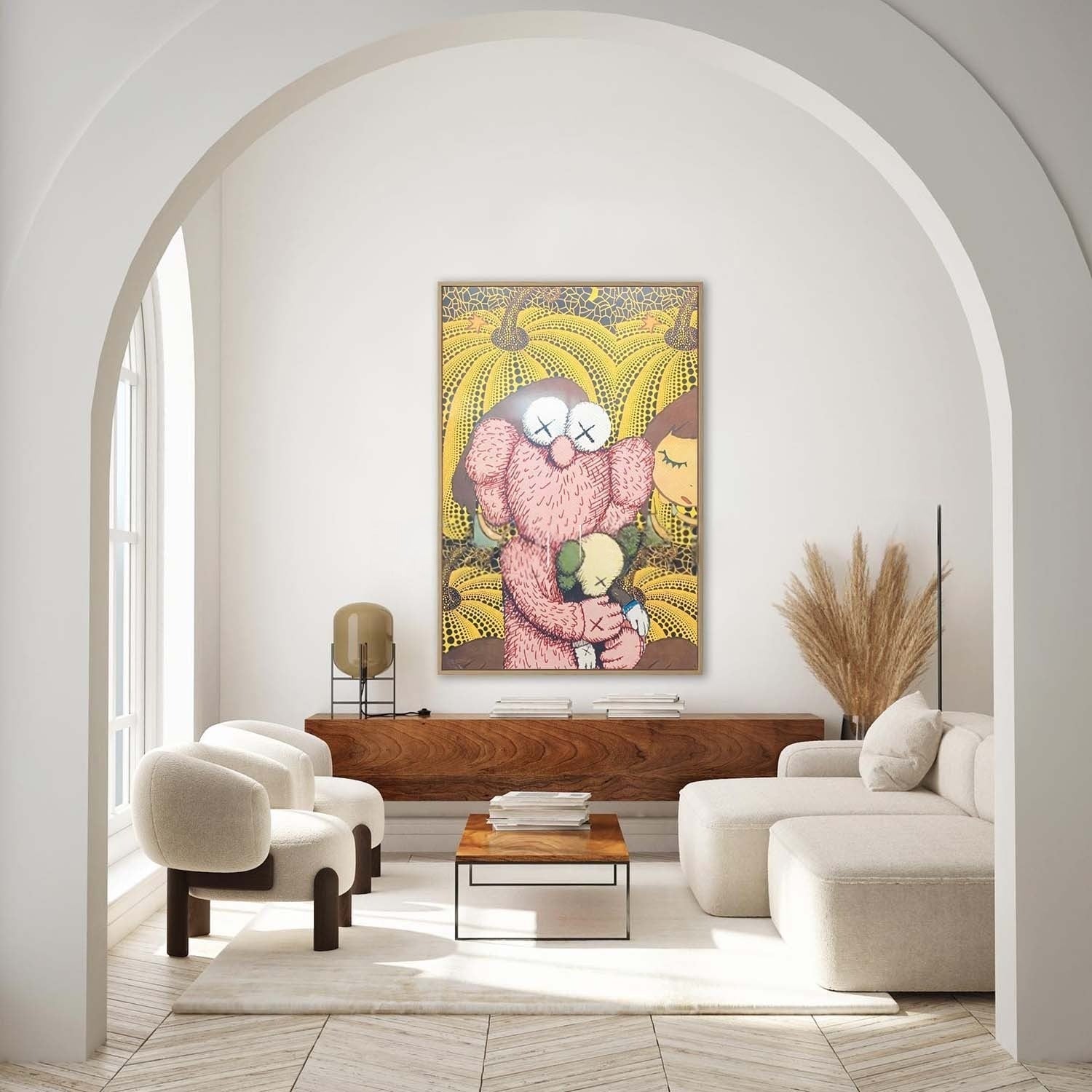Wall Art Playful Textured KAWS - Neutralighting