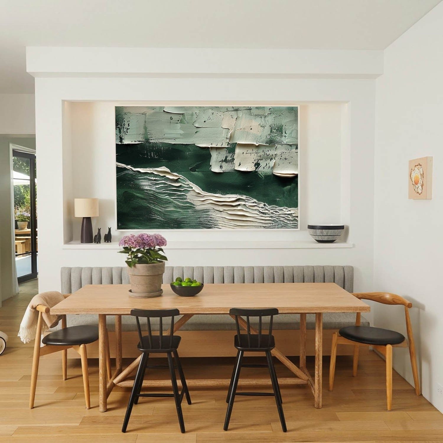 Wall Art Horizontal 3D Green Ocean - Neutralighting