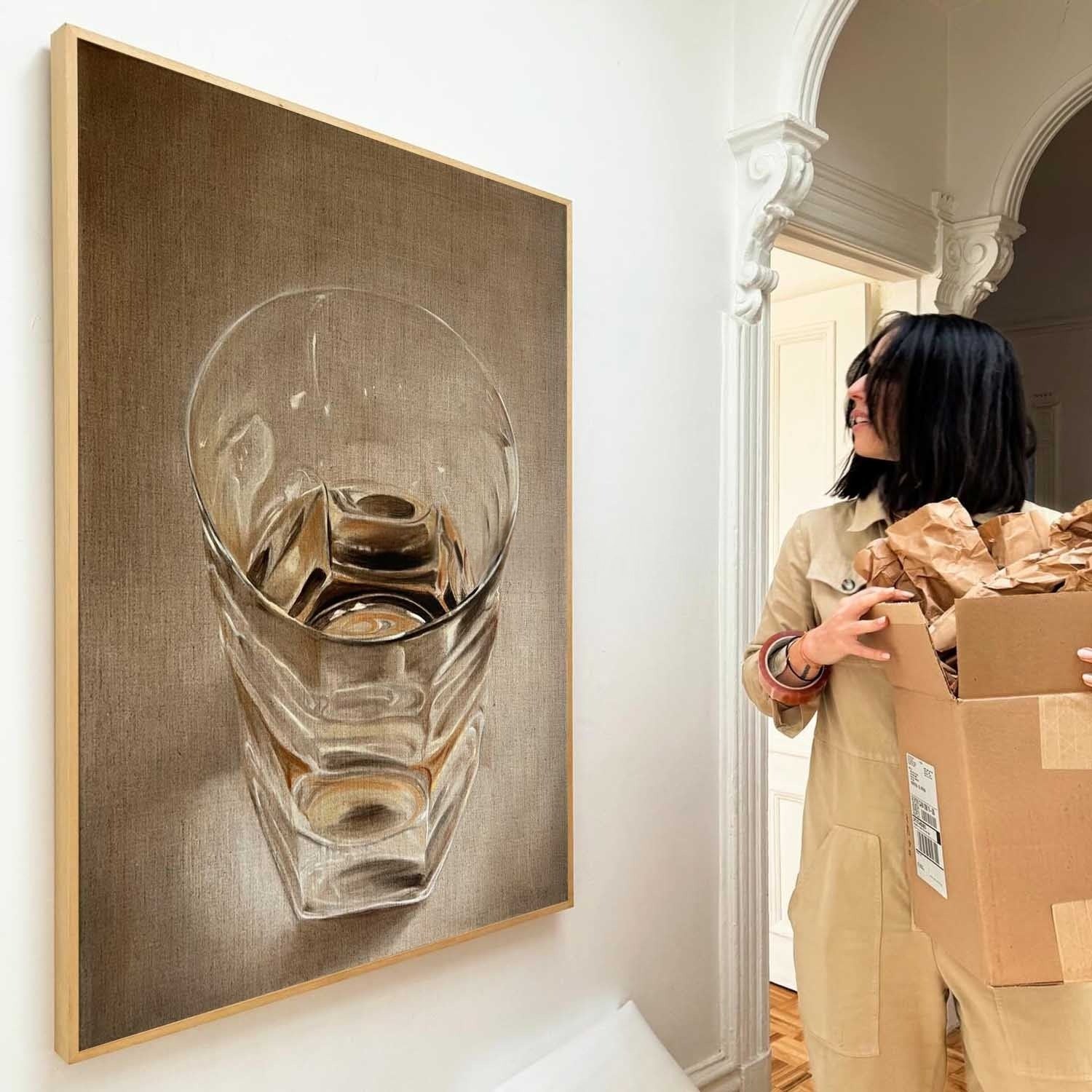 Wall Art Realistic Whiskey Glass Hyperrealism - Neutralighting
