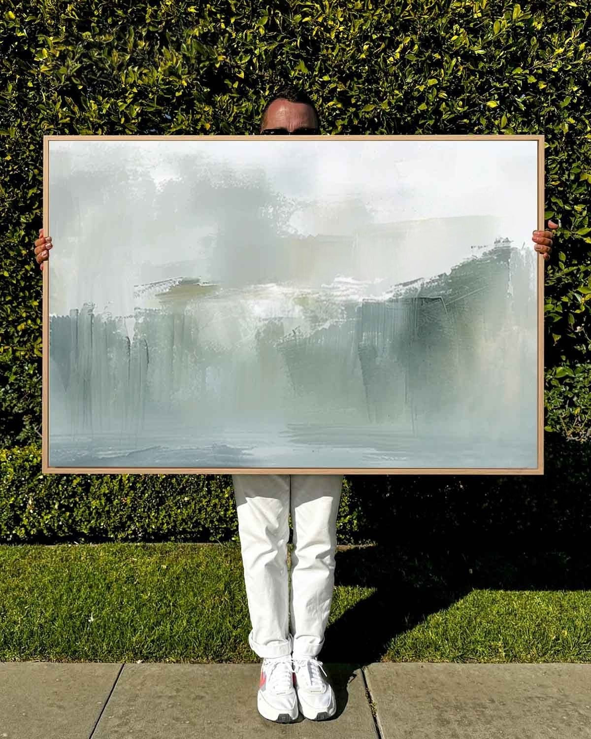 Wall Art Minimalist Textured Misty - Neutralighting
