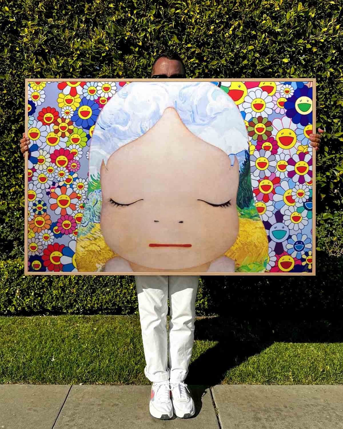 Wall Art Yoshitomo Nara Girl Murakami Flower - Neutralighting