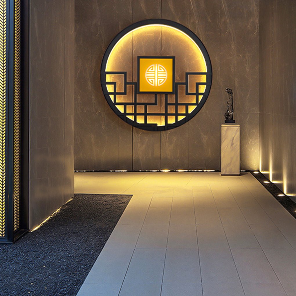 Bettina Asian Outdoor Decorative Steel Outdoor Wall Lamp
