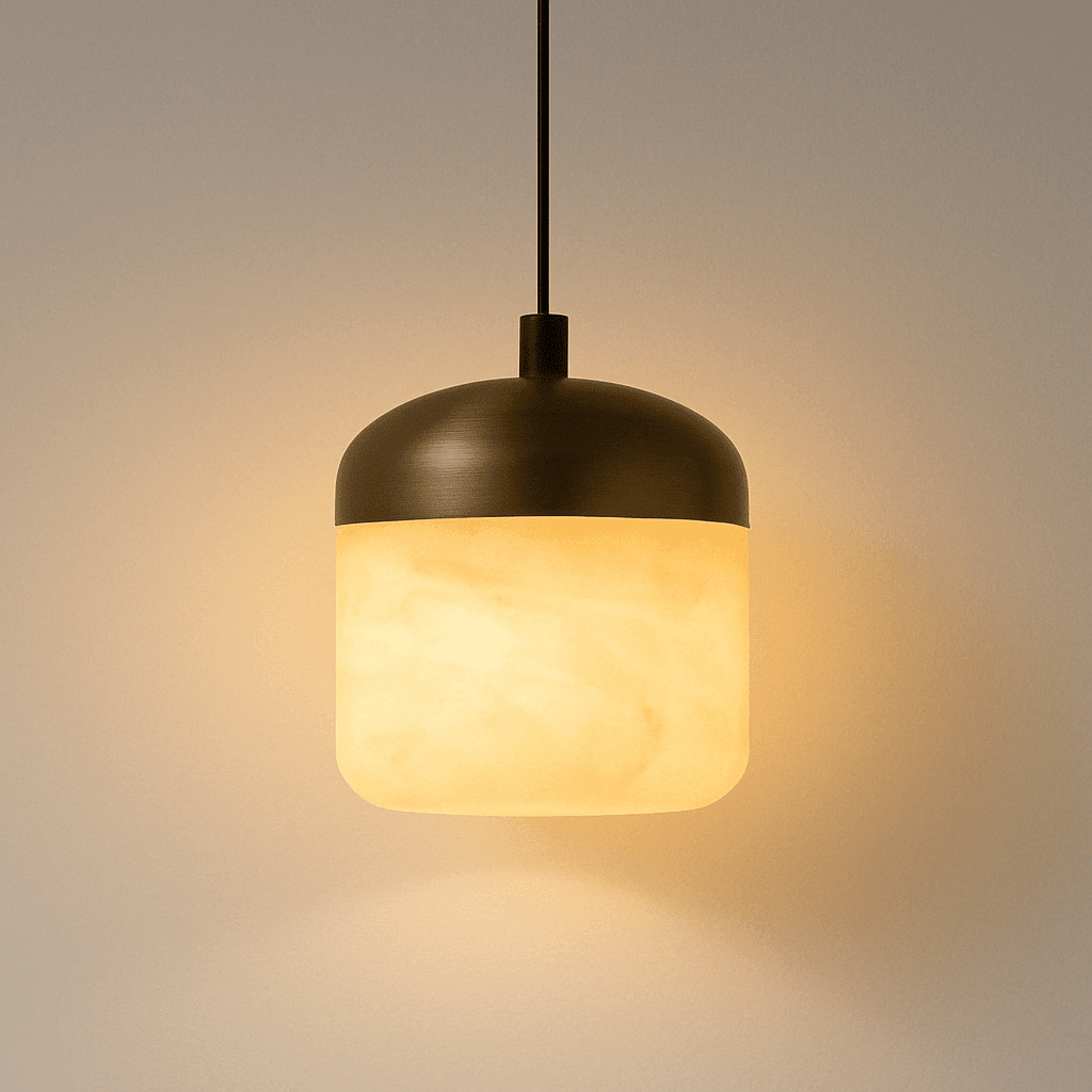 Asta Alabaster Pendant Light-Neutral Decor