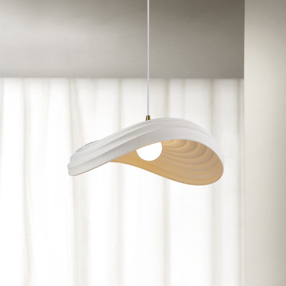 Ritta Wabi-Sabi Minimalisme Ripple Pendant Light, Resin&Metal - Neutral Decor