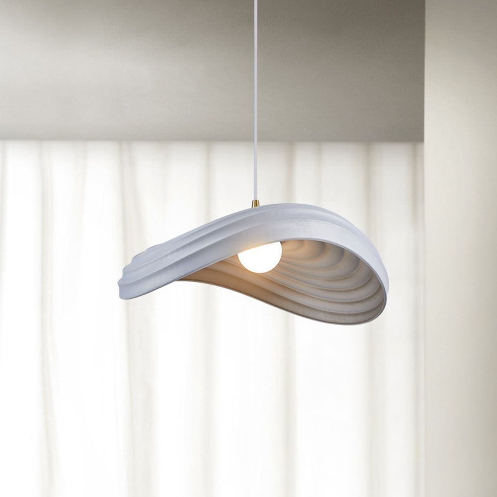 Ritta Wabi-Sabi Minimalisme Ripple Pendant Light, Resin&Metal - Neutral Decor