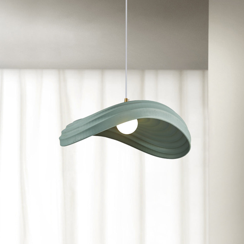 Ritta Wabi-Sabi Minimalisme Ripple Pendant Light, Resin&Metal - Neutral Decor