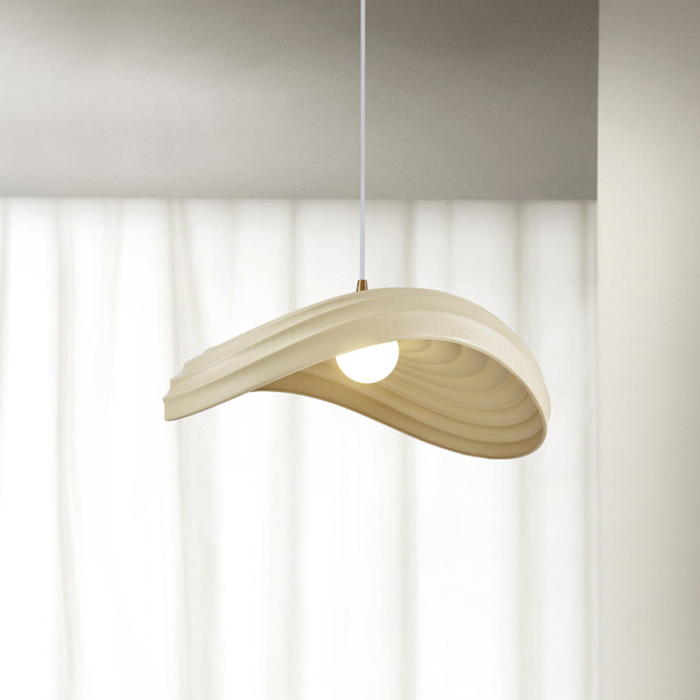 Ritta Wabi-Sabi Minimalisme Ripple Pendant Light, Resin&Metal - Neutral Decor