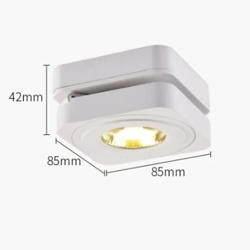 Arisha Modern Adjustable Square Ceiling Light Spotlight, Black/White - Neutral Decor