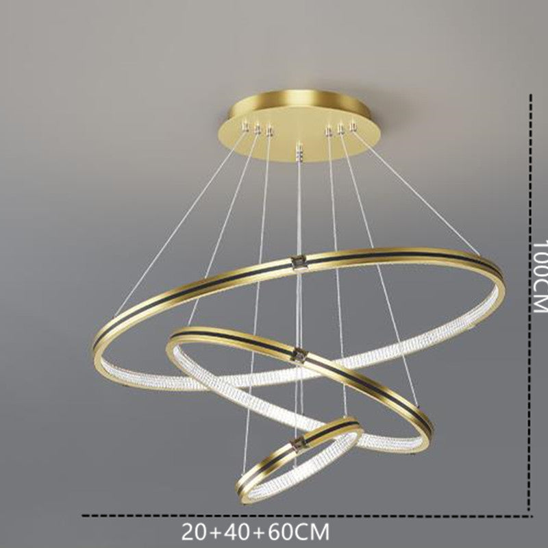 Arisha LED Rings Adjustable Pendant Light For Living Room &Dining Room - Neutral Decor