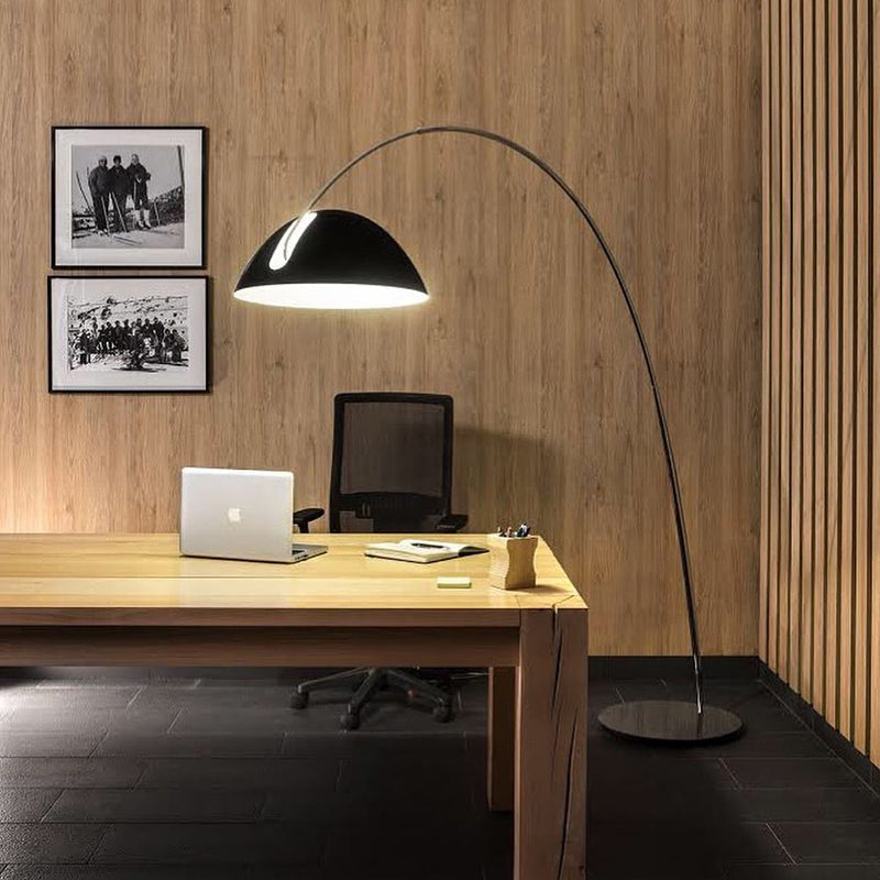 Avi Modrn Fishing Rod Metal Floor Lamp, Black - Neutral Decor