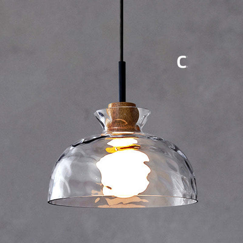 Arisha Minimalist Geometric Glass Pendant Light, Dining Room - Neutral Decor