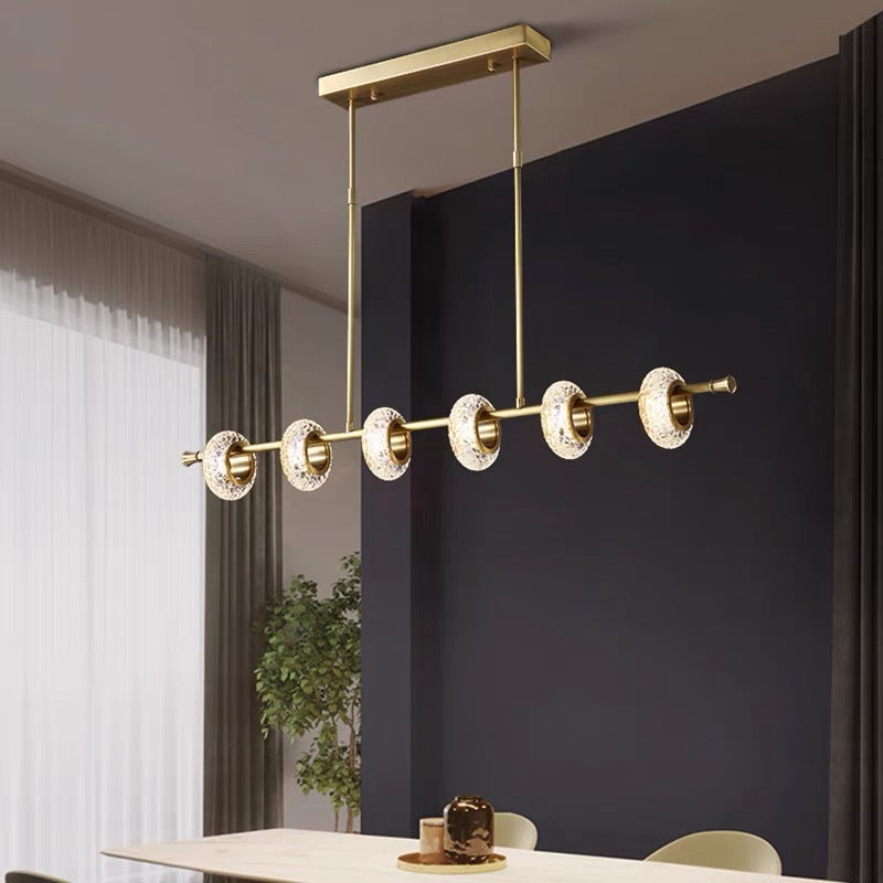 Kristy Modern Luxury metal/Glass Pendant Light, Gold - Neutral Decor
