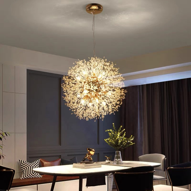 Arisha Elegant Dandelion Minimalist Luxury Pendant Light, Gold/Chorme - Neutral Decor