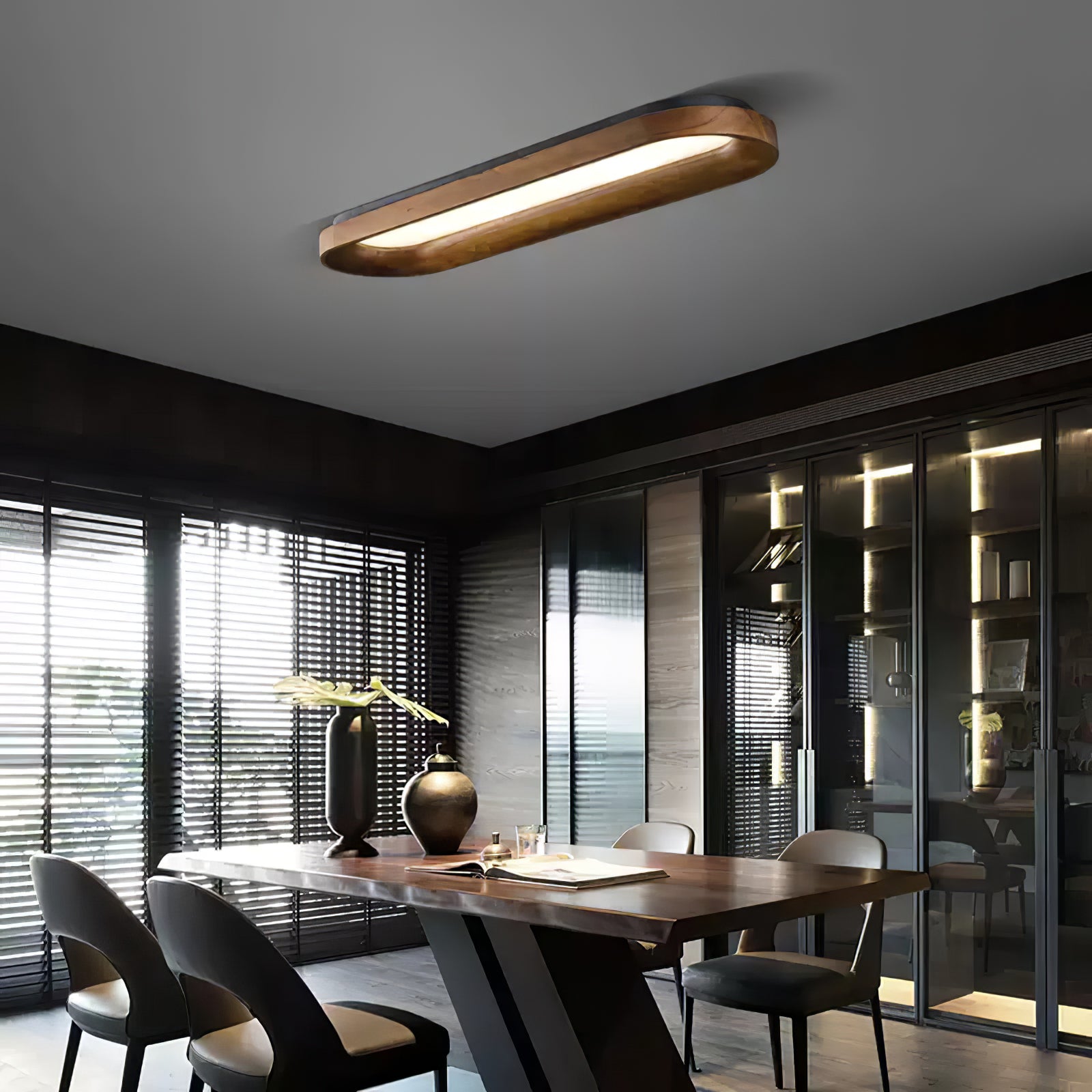 Zatalel Modern Minimalist Flowing Cloud Wood Ceiling Lamp-Neutral Decor