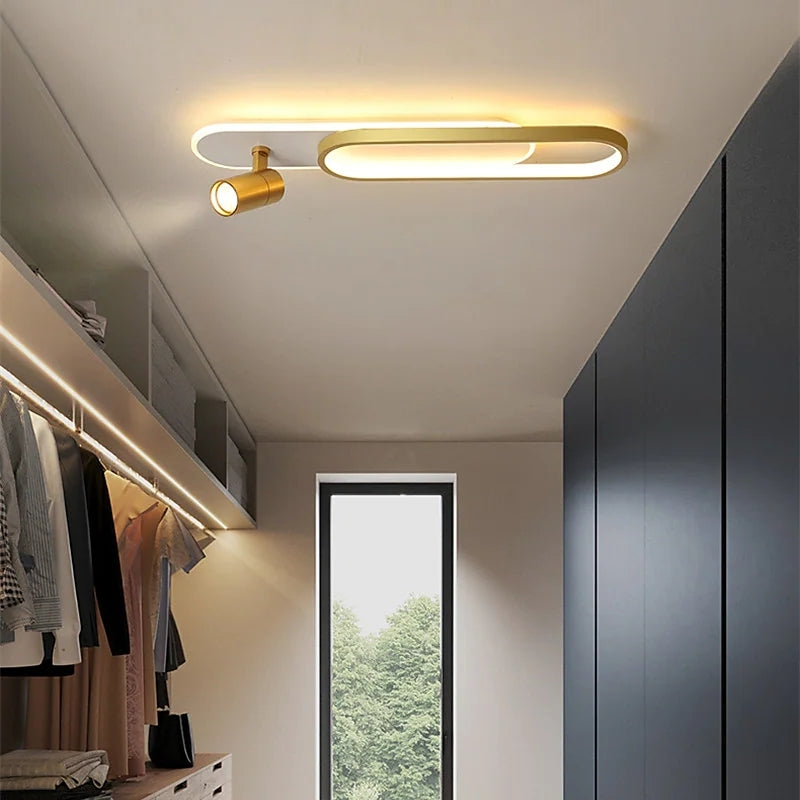Aim Modern Ceiling Light Spotlight, Black/Gold - Neutral Decor