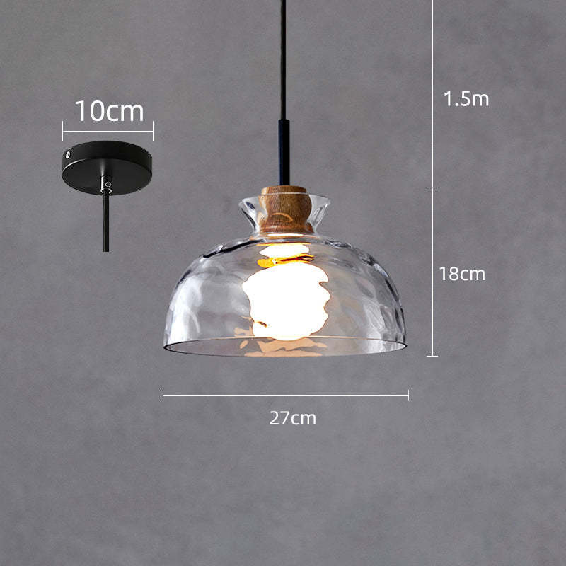 Arisha Minimalist Geometric Glass Pendant Light, Dining Room - Neutral Decor