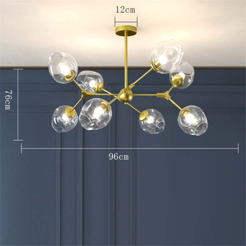 Valentina Modern Bubble Metal Pendant Light, Black/Gold - Neutral Decor